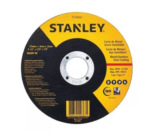 [DISDD-1399] DISCO CORTE METAL 115x1.0 mm STANLEY