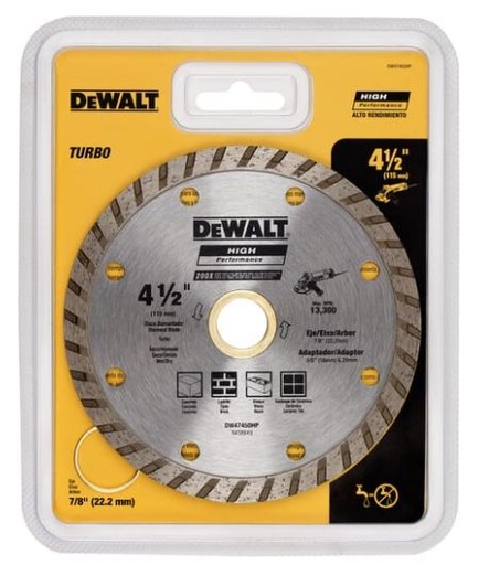 [HMRDCU-850] DISCO DIAMANTADO 4 1/2 in S.FINO DEWALT [DW57450HP]