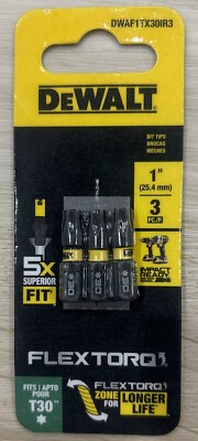 [FEHEFT-8639] PUNTA FLEXTORQ T30  1Pulg (3 pzas) [DWAF1TX30IR3]