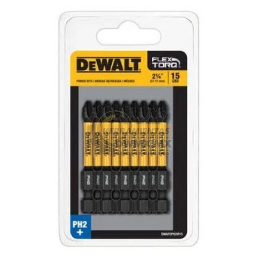 [FEHEAT-0034] PUNTA PHILLIPS 15PCS 2 1/4 IN PH2 [DWAF2PH2IR15]