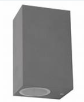 [FEMAAE-7367] APLIQUE EXT. RECT. LUZ DIR/IND.2xGU-10  IP54 GRAFITO MATE | MEGABRIGHT