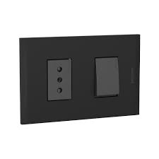 [FEMAIE-3983] INTERRUPTOR EMB. SIMPLE+ENCHUFE 10A NEGRO